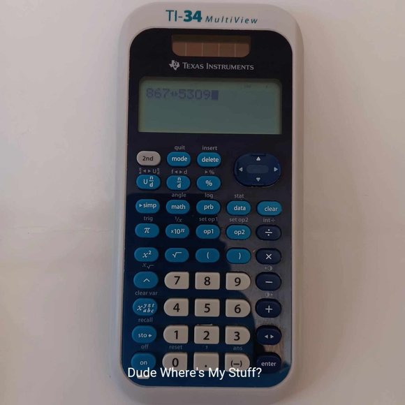 TEXAS INSTRUMENTS TI-34 MULTIVIEW CALCULATOR - NO COVER - SOLAR POWERED & WORKS - Picture 1 of 5